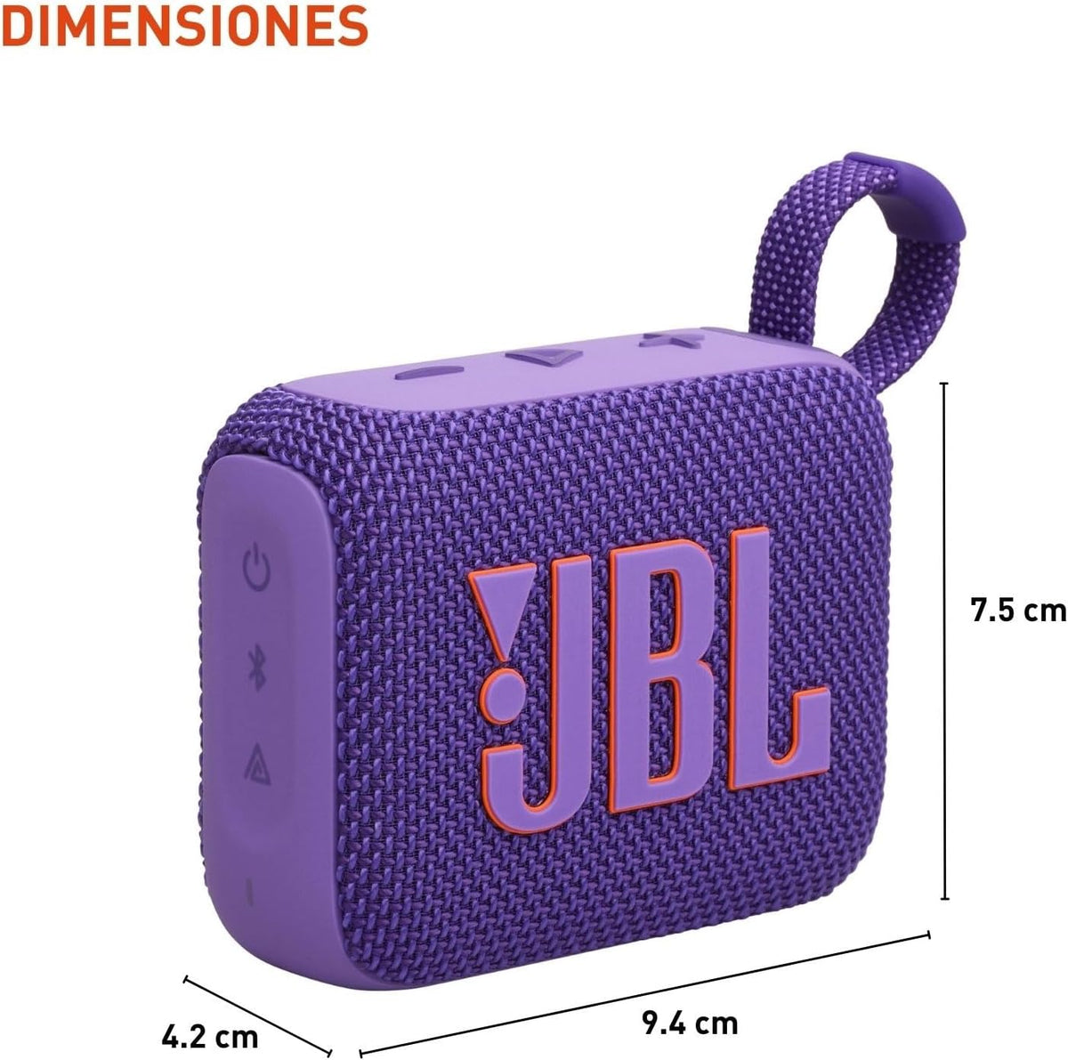 Go 4 - Ultra-Portable, Waterproof and Dustproof Bluetooth Speaker, Big Pro Sound with Punchy bass, 7-Hour Built-in Battery, Made in Part with Recycled Materials (Purple)