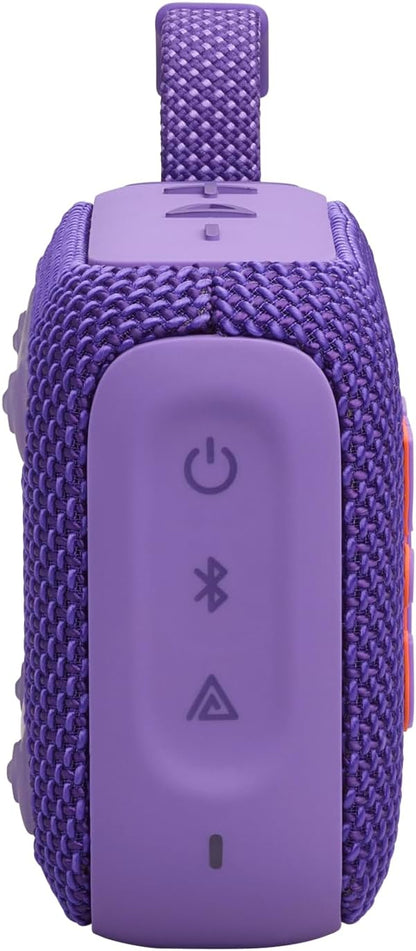Go 4 - Ultra-Portable, Waterproof and Dustproof Bluetooth Speaker, Big Pro Sound with Punchy bass, 7-Hour Built-in Battery, Made in Part with Recycled Materials (Purple)