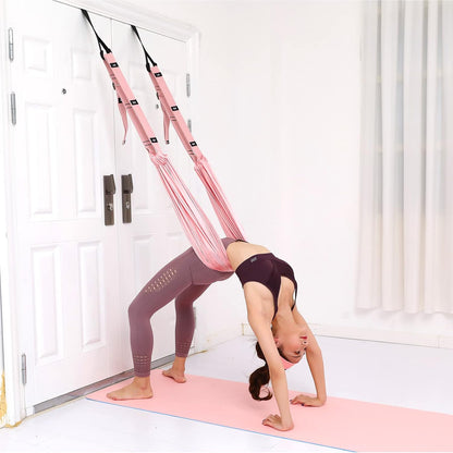 Leg Stretcher Strap, Backbend Training Belt with Door Anchor, Flexibility Trainer Stretching Equipment Assist Stretch Strap for Fitness Gymnastics Dance Aerial Yoga Ballet