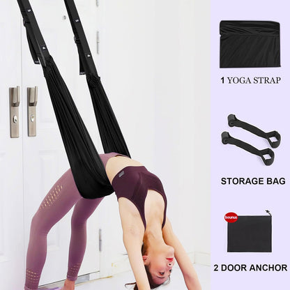 Leg Stretcher Strap, Backbend Training Belt with Door Anchor, Flexibility Trainer Stretching Equipment Assist Stretch Strap for Fitness Gymnastics Dance Aerial Yoga Ballet