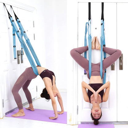 Leg Stretcher Strap, Backbend Training Belt with Door Anchor, Flexibility Trainer Stretching Equipment Assist Stretch Strap for Fitness Gymnastics Dance Aerial Yoga Ballet