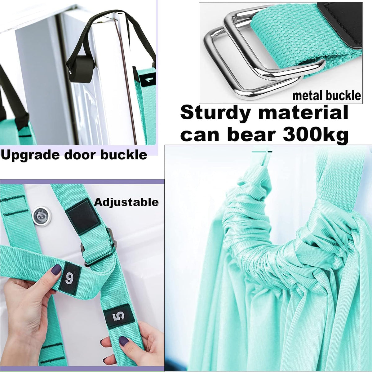 Leg Stretcher Strap, Backbend Training Belt with Door Anchor, Flexibility Trainer Stretching Equipment Assist Stretch Strap for Fitness Gymnastics Dance Aerial Yoga Ballet