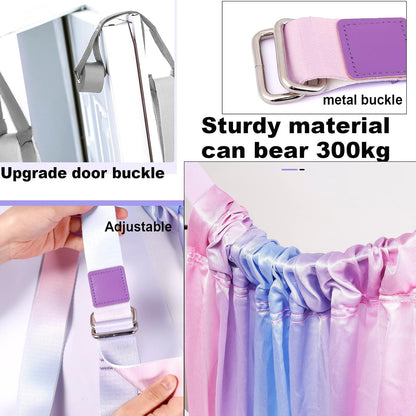Leg Stretcher Strap, Backbend Training Belt with Door Anchor, Flexibility Trainer Stretching Equipment Assist Stretch Strap for Fitness Gymnastics Dance Aerial Yoga Ballet