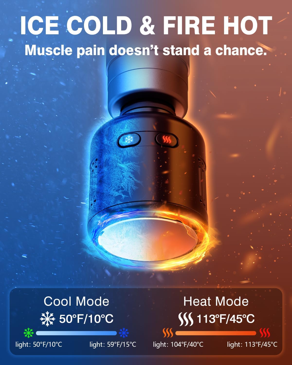 Mini Massage Gun with Heat and Cold, Deep Tissue Percussion Muscle Massager, Portable Full-Metal Handheld Massager, Gift for Men Women, Gym Travel Recovery