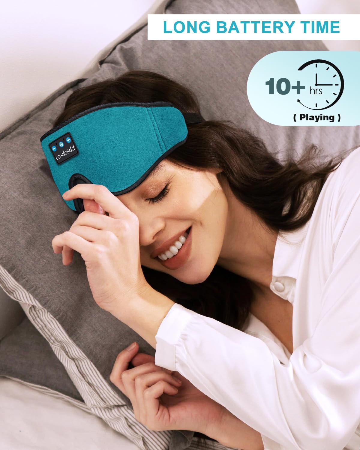 Sleep Headphones, 3D Sleep Mask Bluetooth Wireless Music Eye Mask, Sleeping Headphones for Side Sleepers Sleep Mask with Bluetooth Headphones Ultra-Thin Stereo Speakers Perfect for Sleeping
