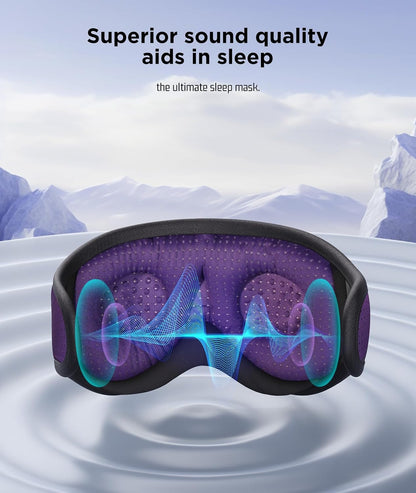 Sleep Headphones, 3D Sleep Mask Bluetooth Wireless Music Eye Mask, Sleeping Headphones for Side Sleepers Sleep Mask with Bluetooth Headphones Ultra-Thin Stereo Speakers Perfect for Sleeping