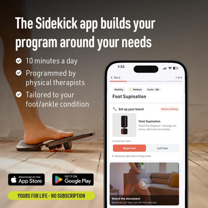 AxisBoard Balance Board for Foot & Ankle Rehab | PT Training System with Exercise Programs for Plantar Fasciitis, Achilles Pain & Ankle Sprains | App + Guide Included