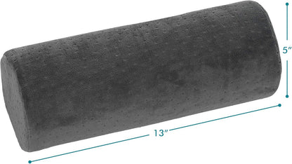 Round Cervical Roll Cylinder Bolster Pillow with Removable Washable Cover, Ergonomically Designed for Head, Neck, Back, and Legs, Grey | 13"X 5"