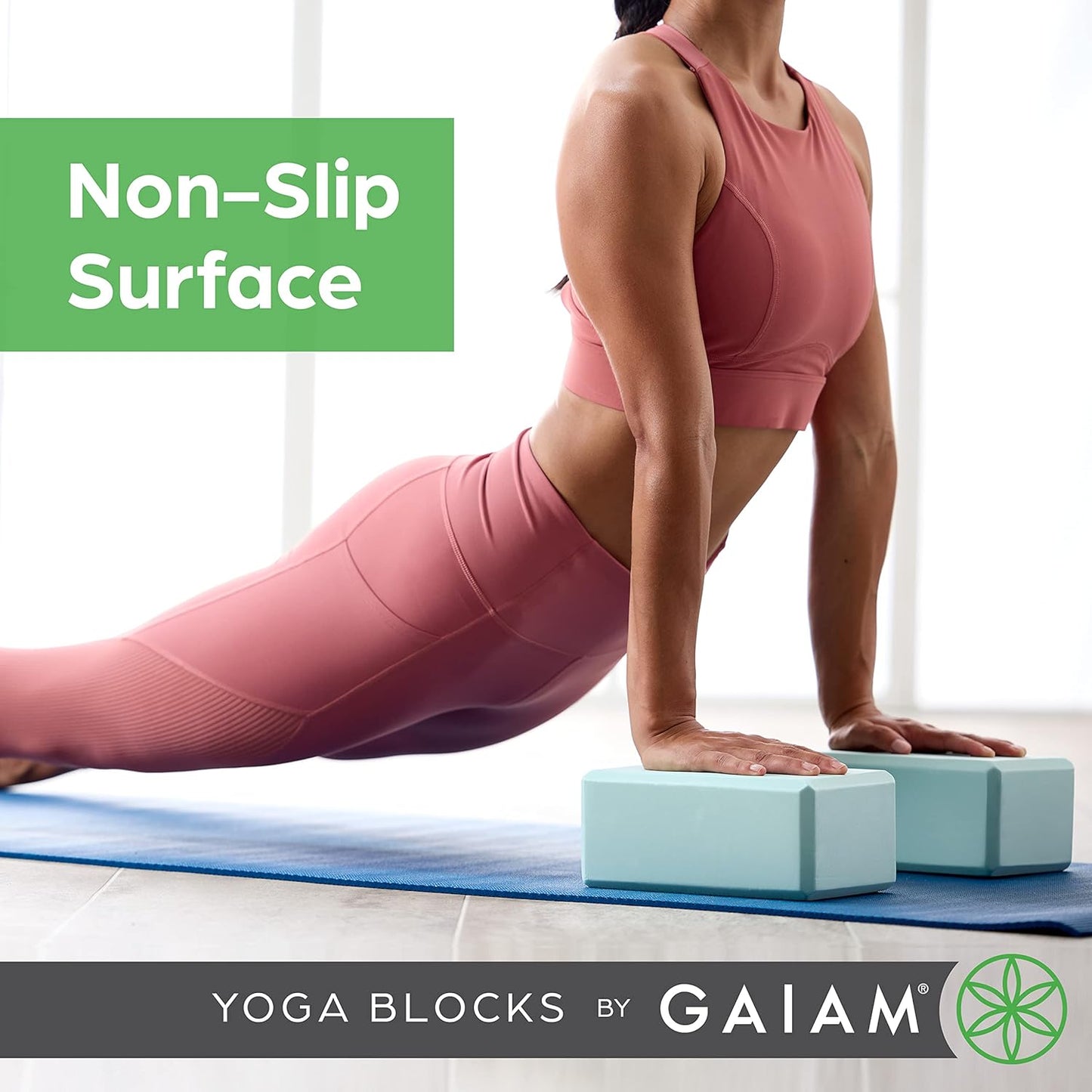 Yoga Block - Supportive Latex-Free Eva Foam - Soft Non-Slip Surface with Beveled Edges for Yoga, Pilates, Meditation