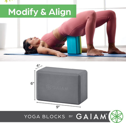 Yoga Block - Supportive Latex-Free Eva Foam - Soft Non-Slip Surface with Beveled Edges for Yoga, Pilates, Meditation