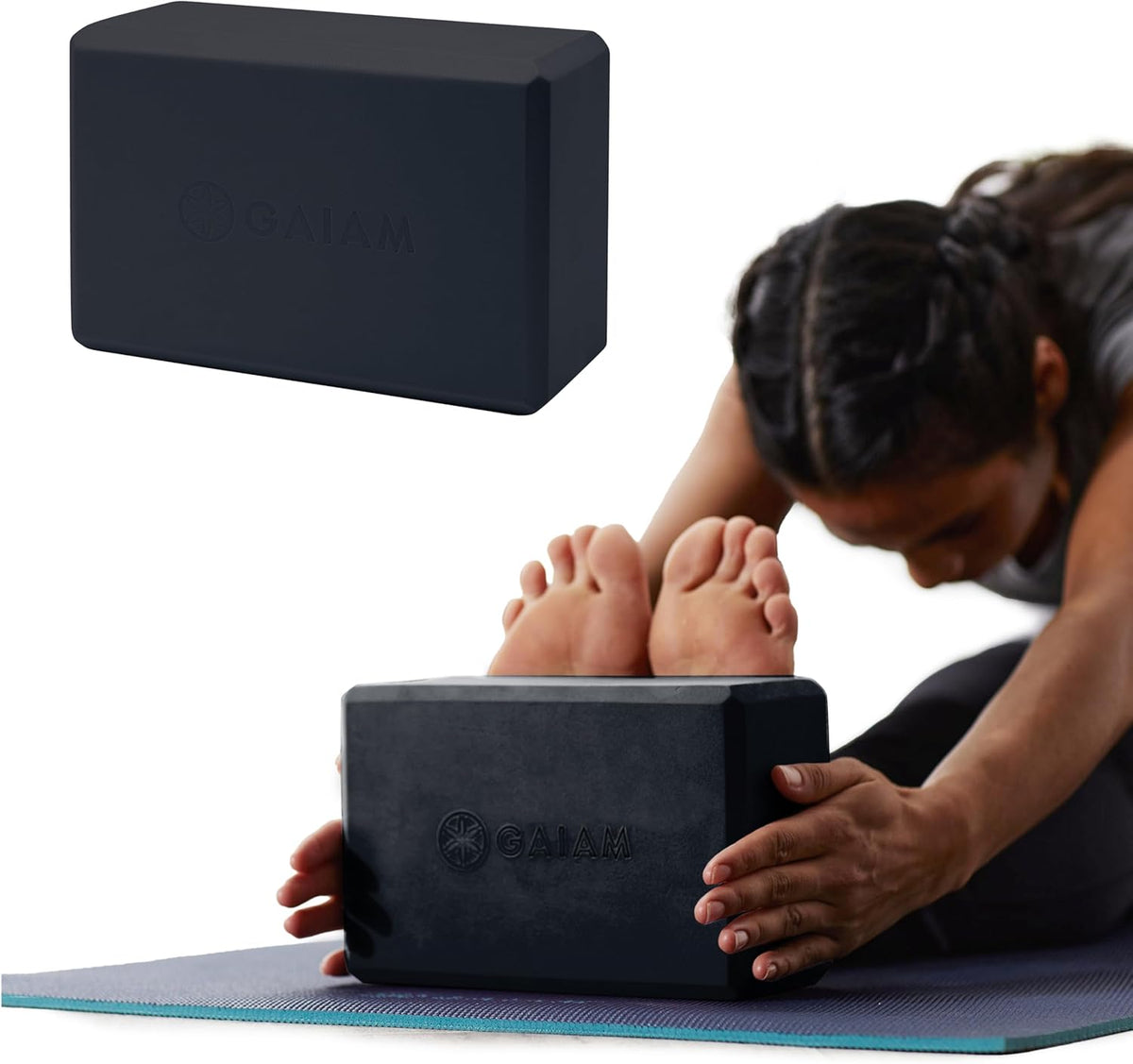Yoga Block - Supportive Latex-Free Eva Foam - Soft Non-Slip Surface with Beveled Edges for Yoga, Pilates, Meditation