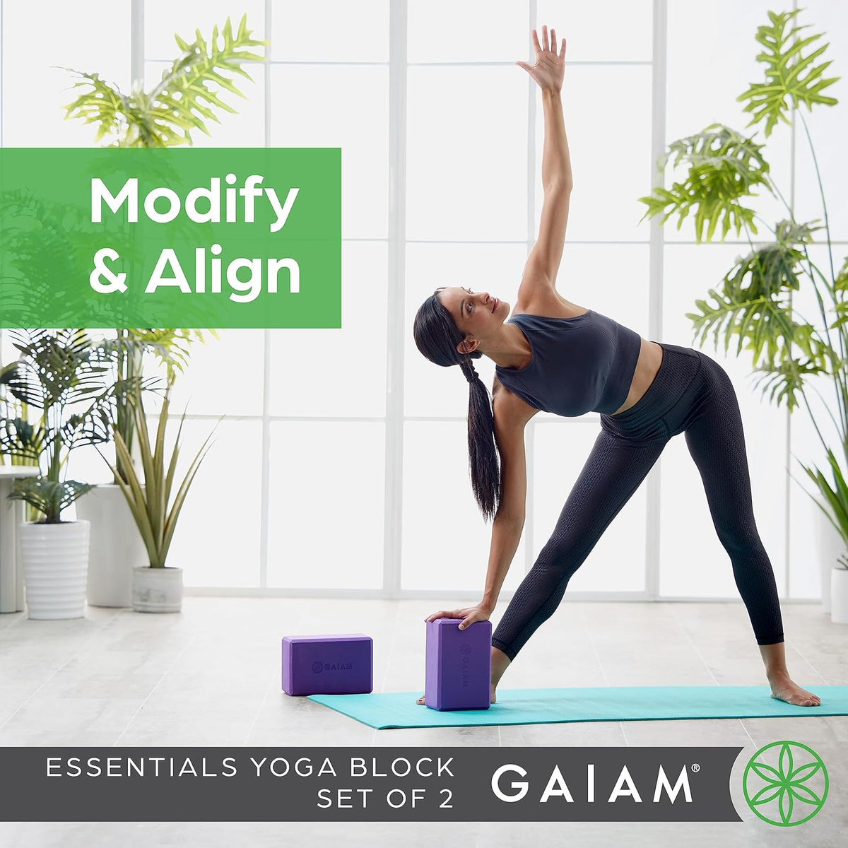 Yoga Block - Supportive Latex-Free Eva Foam - Soft Non-Slip Surface with Beveled Edges for Yoga, Pilates, Meditation