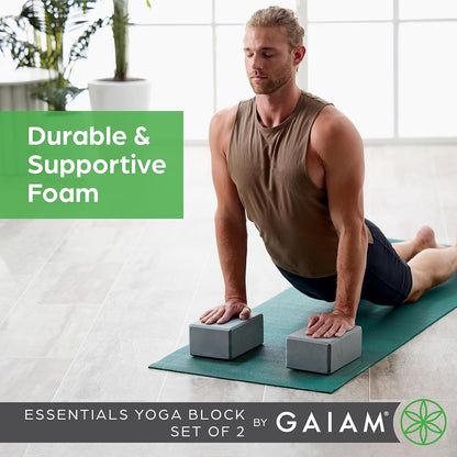 Yoga Block - Supportive Latex-Free Eva Foam - Soft Non-Slip Surface with Beveled Edges for Yoga, Pilates, Meditation