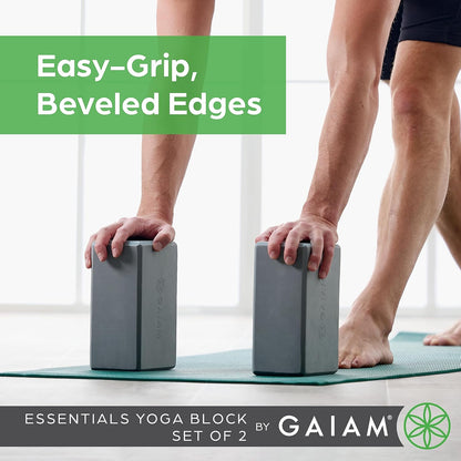 Yoga Block - Supportive Latex-Free Eva Foam - Soft Non-Slip Surface with Beveled Edges for Yoga, Pilates, Meditation