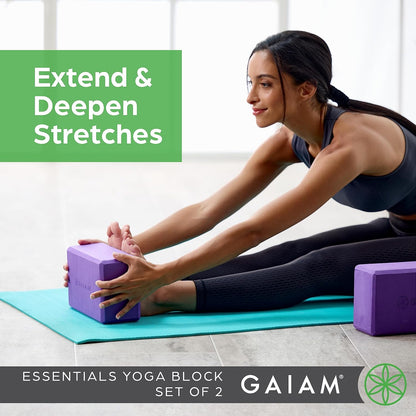 Yoga Block - Supportive Latex-Free Eva Foam - Soft Non-Slip Surface with Beveled Edges for Yoga, Pilates, Meditation