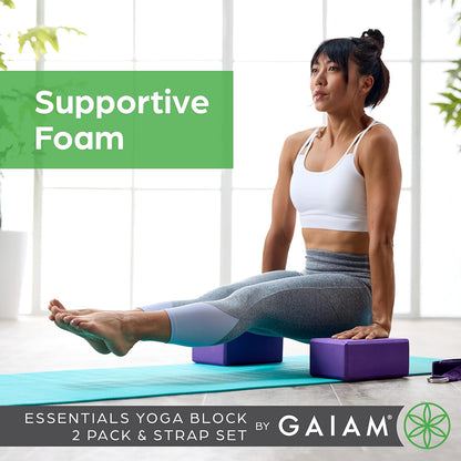 Yoga Block - Supportive Latex-Free Eva Foam - Soft Non-Slip Surface with Beveled Edges for Yoga, Pilates, Meditation
