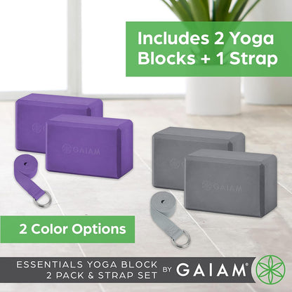 Yoga Block - Supportive Latex-Free Eva Foam - Soft Non-Slip Surface with Beveled Edges for Yoga, Pilates, Meditation
