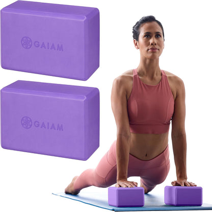 Yoga Block - Supportive Latex-Free Eva Foam - Soft Non-Slip Surface with Beveled Edges for Yoga, Pilates, Meditation