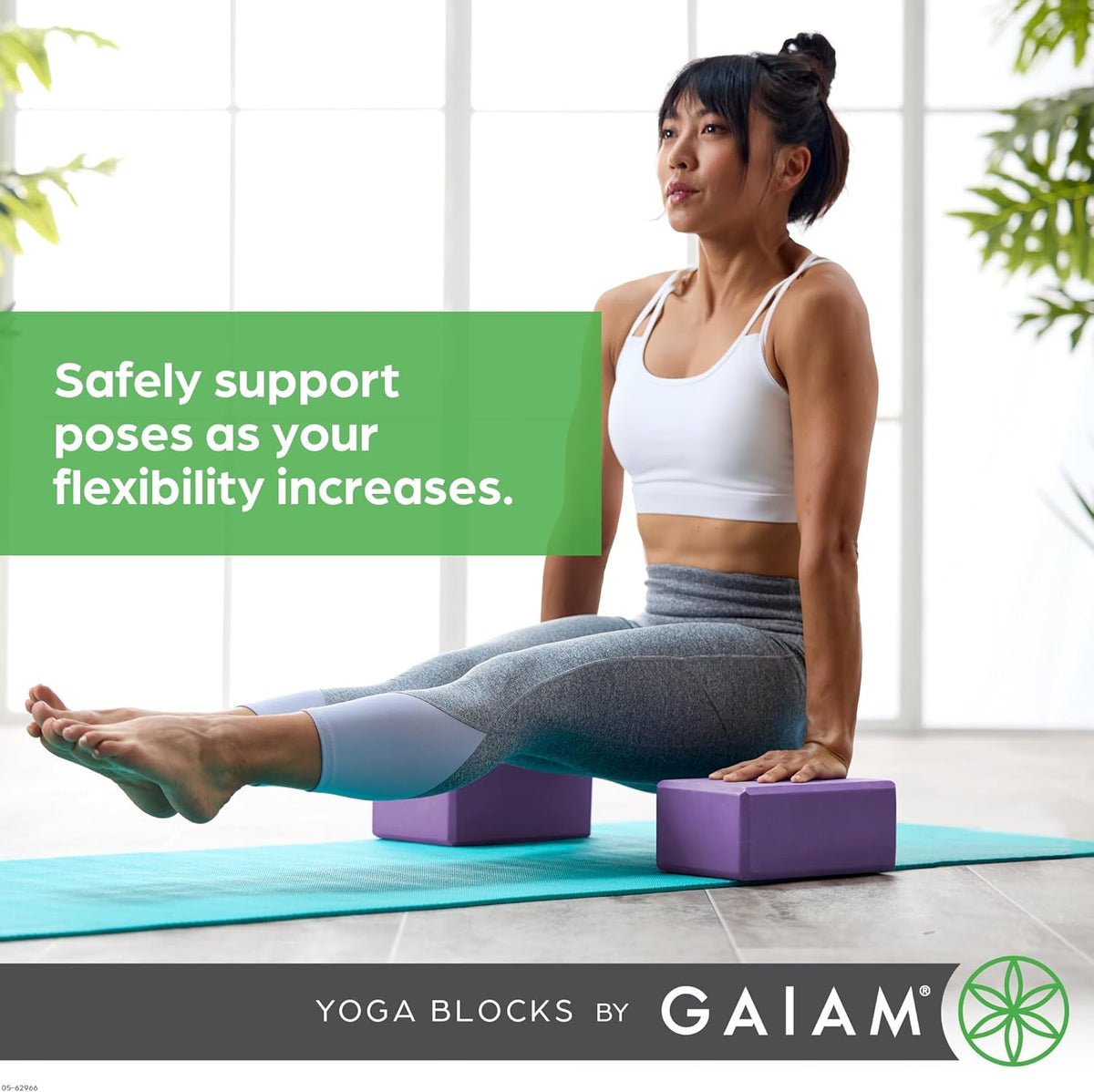 Yoga Block - Supportive Latex-Free Eva Foam - Soft Non-Slip Surface with Beveled Edges for Yoga, Pilates, Meditation