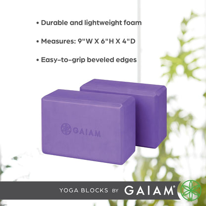 Yoga Block - Supportive Latex-Free Eva Foam - Soft Non-Slip Surface with Beveled Edges for Yoga, Pilates, Meditation