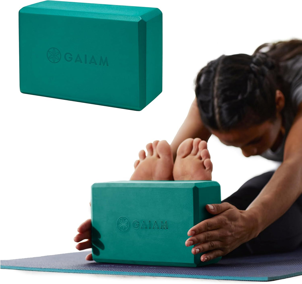 Yoga Block - Supportive Latex-Free Eva Foam - Soft Non-Slip Surface with Beveled Edges for Yoga, Pilates, Meditation