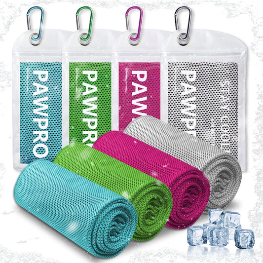 4 Pack Cooling Towels, Soft Breathable Cooling Towels for Neck and Face