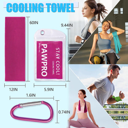 4 Pack Cooling Towels, Soft Breathable Cooling Towels for Neck and Face