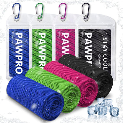 4 Pack Cooling Towels, Soft Breathable Cooling Towels for Neck and Face