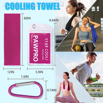 4 Pack Cooling Towels, Soft Breathable Cooling Towels for Neck and Face