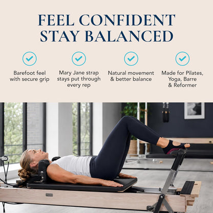 Allegro Toeless Pilates Socks with Grips for Women, Non-Slip Open-Toe Grip Socks, Yoga, Barre, Dance, Reformer, Home