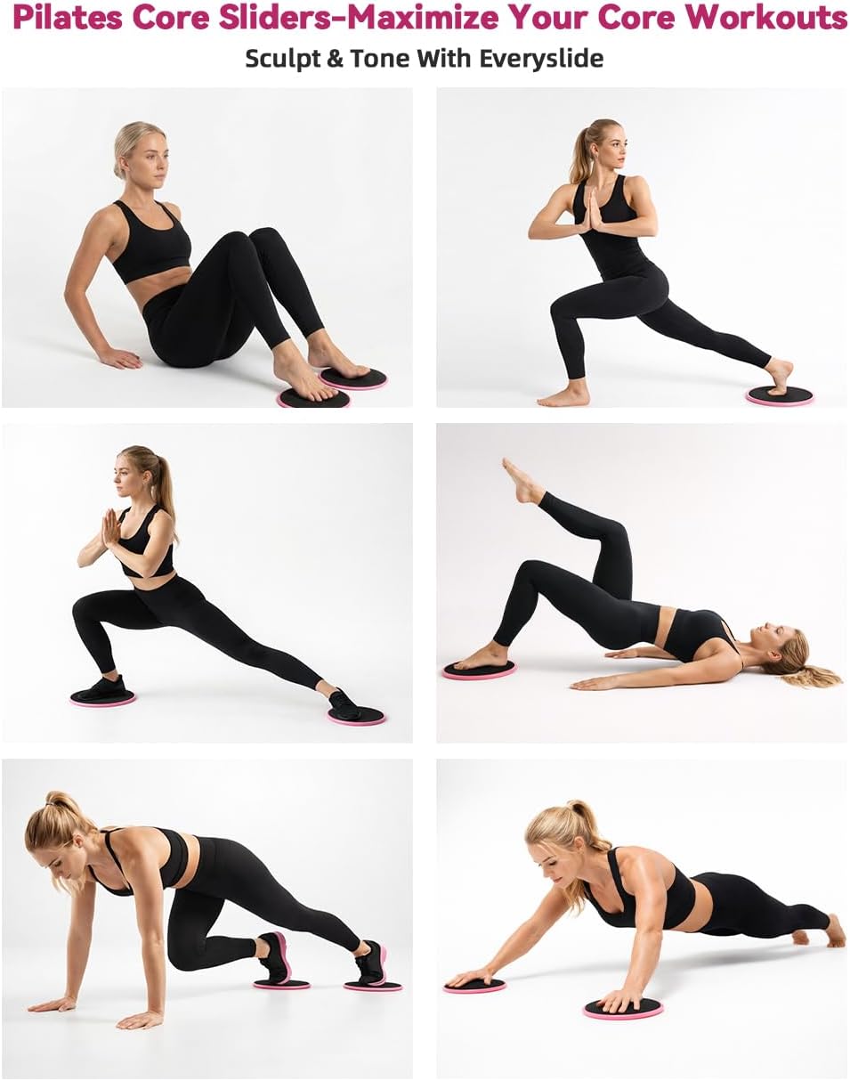 lucdnc Pilates Kit for Home,24 pcs Workouts Sets for Women 14”Pilates Circles 8" Yoga Ball, Resistance Band for Ankle,Back,Legs,Glutes,Pilates Equipment Ideal for Home Gym & Travel Fitness Essentials