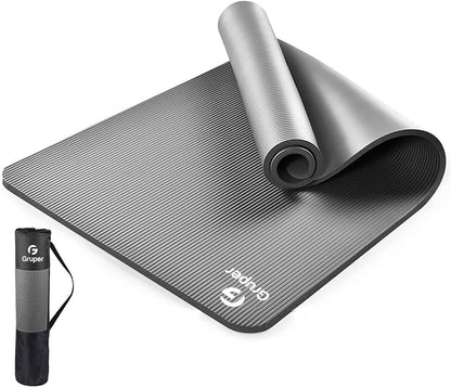 Yoga Mat Non Slip NBR Extra Thick Yoga Mat, 72"L x 32"/24"W x 0.6"/0.4"TH (185cm x 80cm/61cm x 15mm/10mm), Anti-Tear Exercise Mat with Carrying Strap and Bag, Workout Mats for Yoga, Pilates