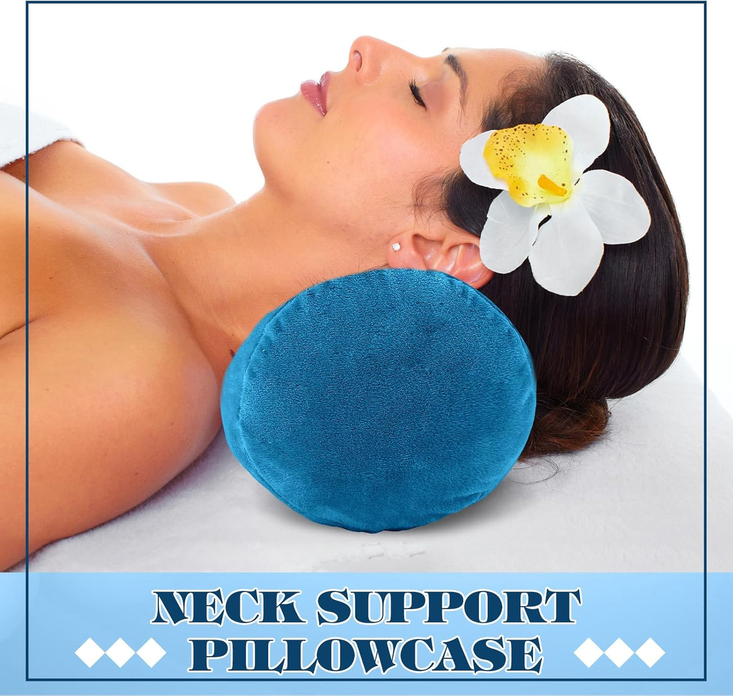 2 Pcs Neck Roll Pillow Case, 16 X 6 Inch Short Plush Gray
