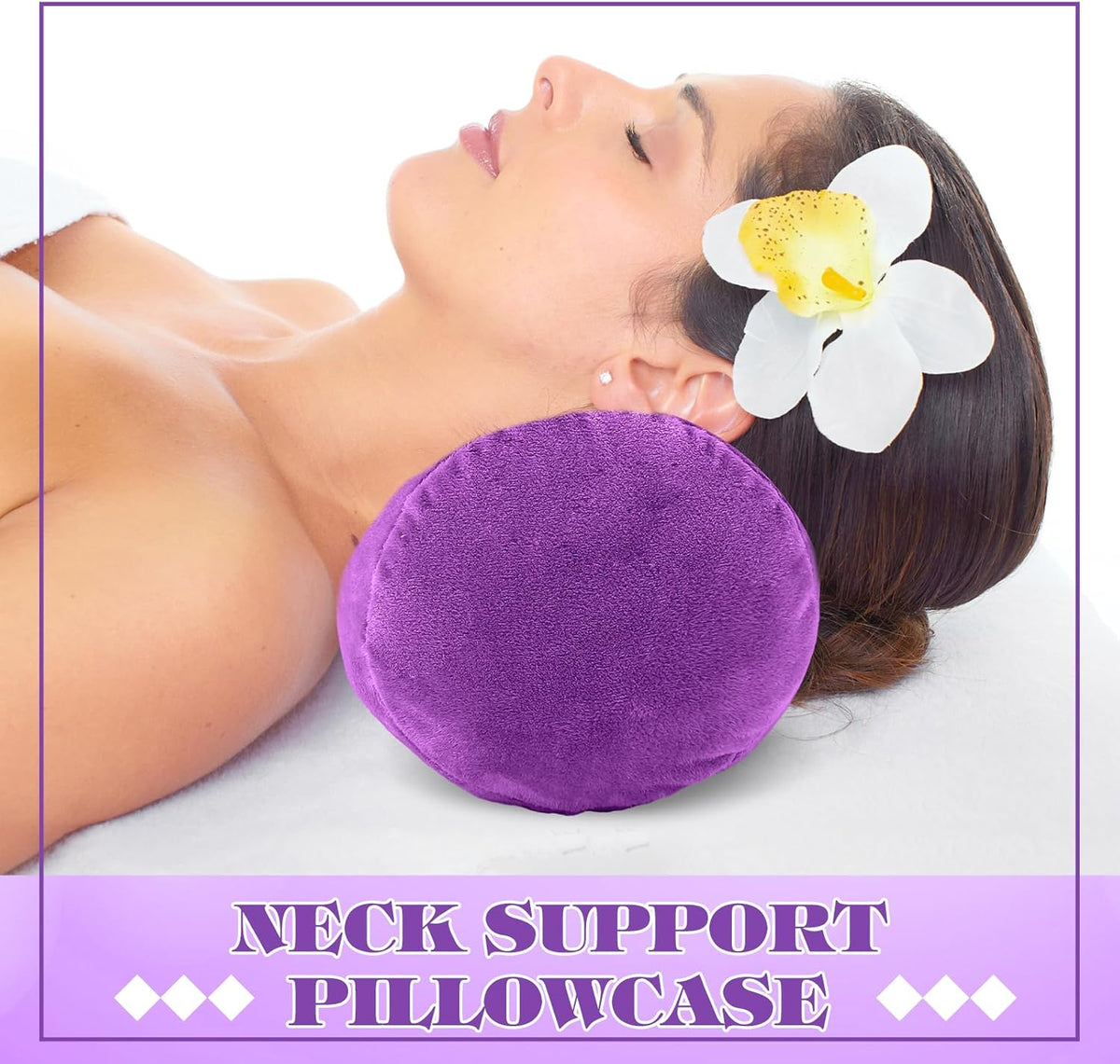 2 Pcs Neck Roll Pillow Case, 16 X 6 Inch Short Plush Gray