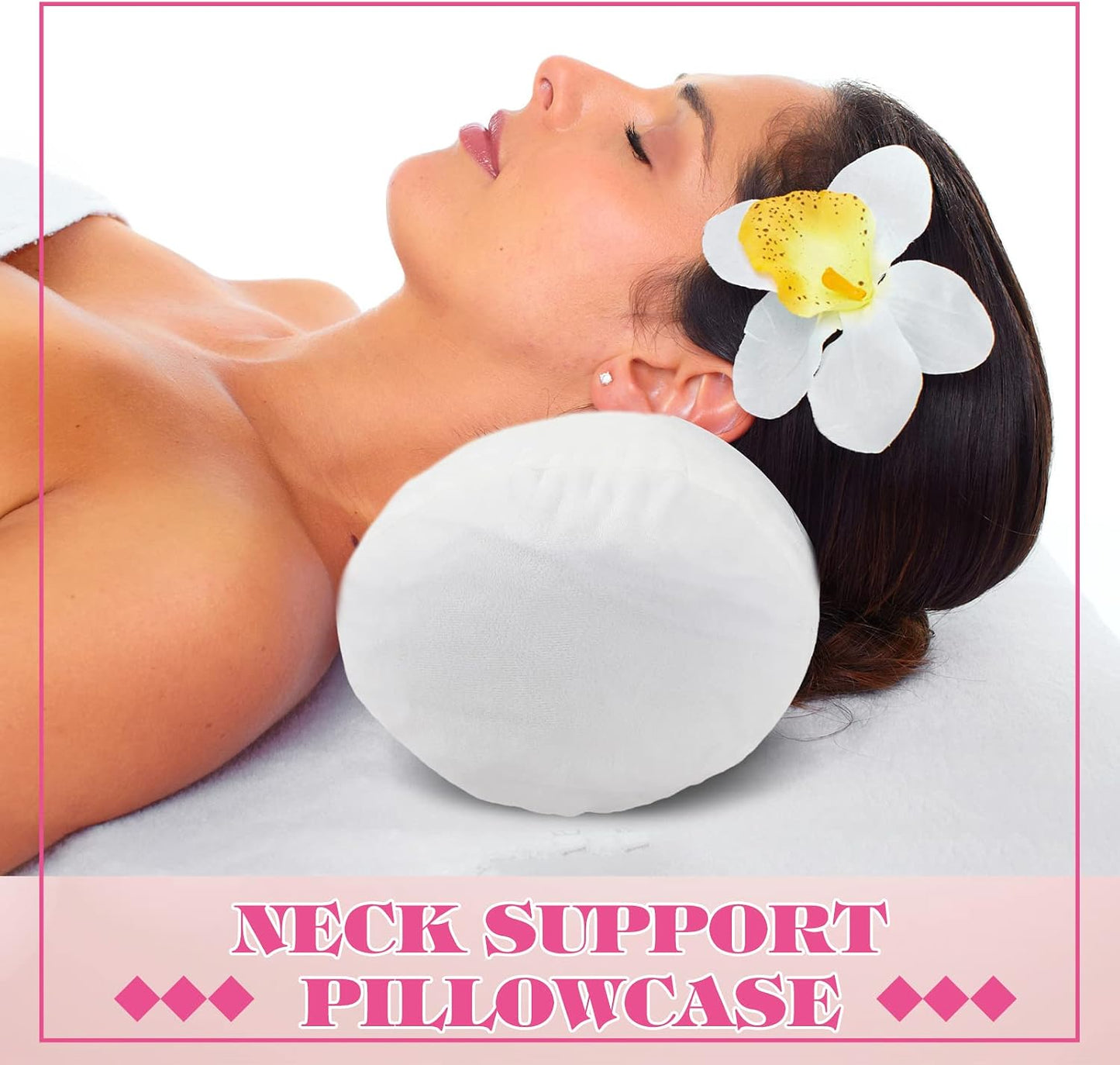 2 Pcs Neck Roll Pillow Case, 16 X 6 Inch Short Plush Gray
