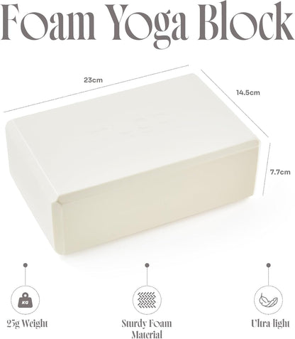 Yoga Block,Lightweight EVA Foam Yoga Brick,High Density Non-Slip Block for Yoga Poses, Pilates, Balance and Flexibility