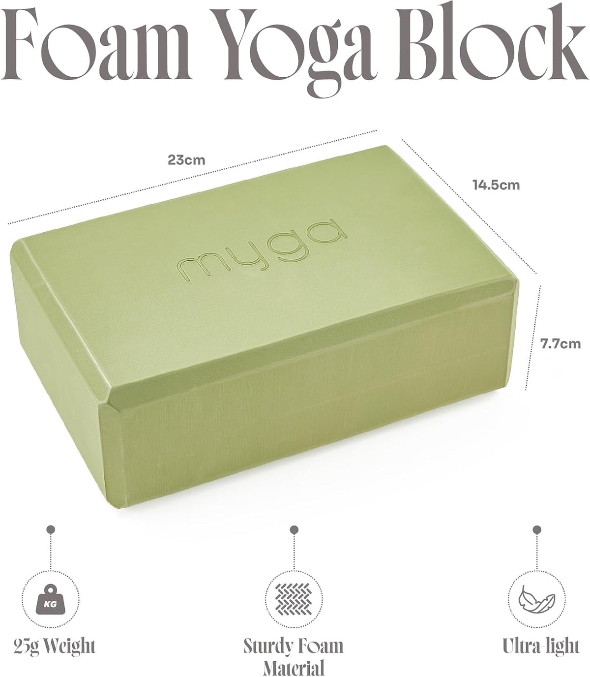 Yoga Block,Lightweight EVA Foam Yoga Brick,High Density Non-Slip Block for Yoga Poses, Pilates, Balance and Flexibility