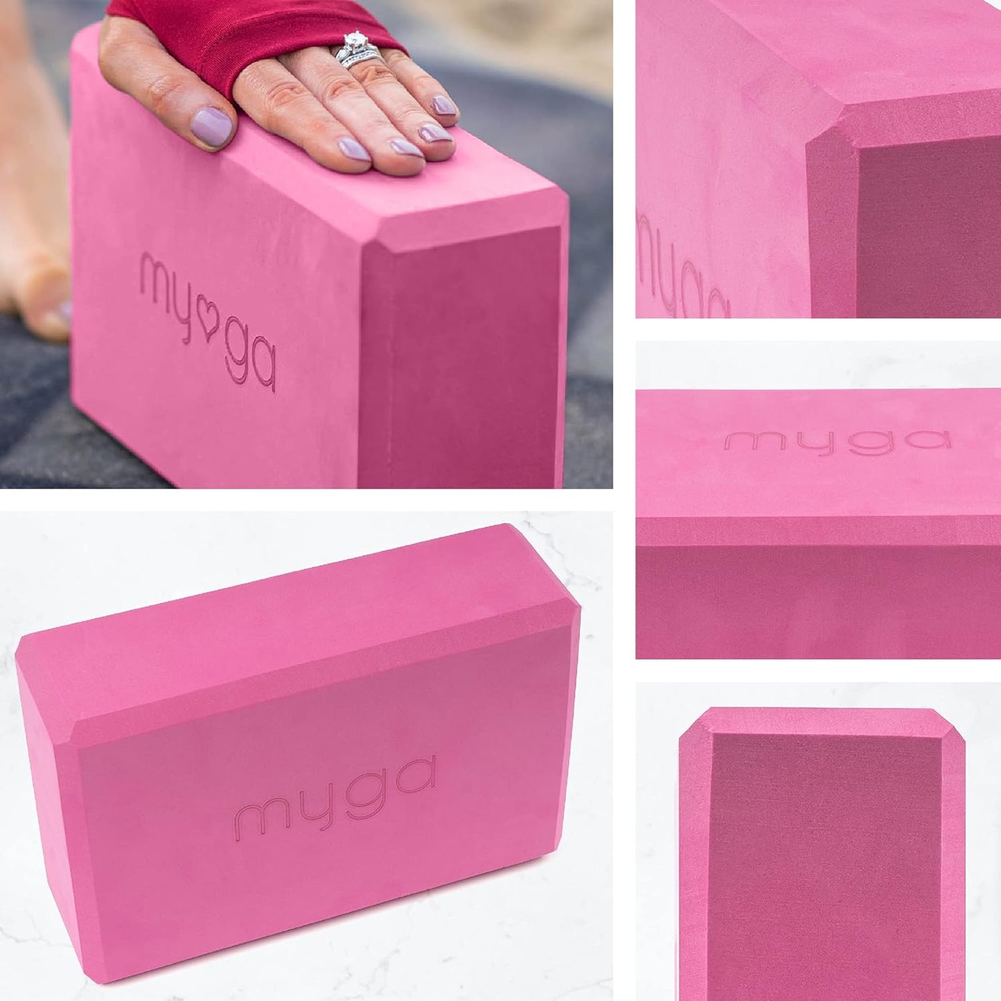 Yoga Block,Lightweight EVA Foam Yoga Brick,High Density Non-Slip Block for Yoga Poses, Pilates, Balance and Flexibility