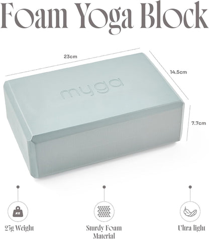 Yoga Block,Lightweight EVA Foam Yoga Brick,High Density Non-Slip Block for Yoga Poses, Pilates, Balance and Flexibility