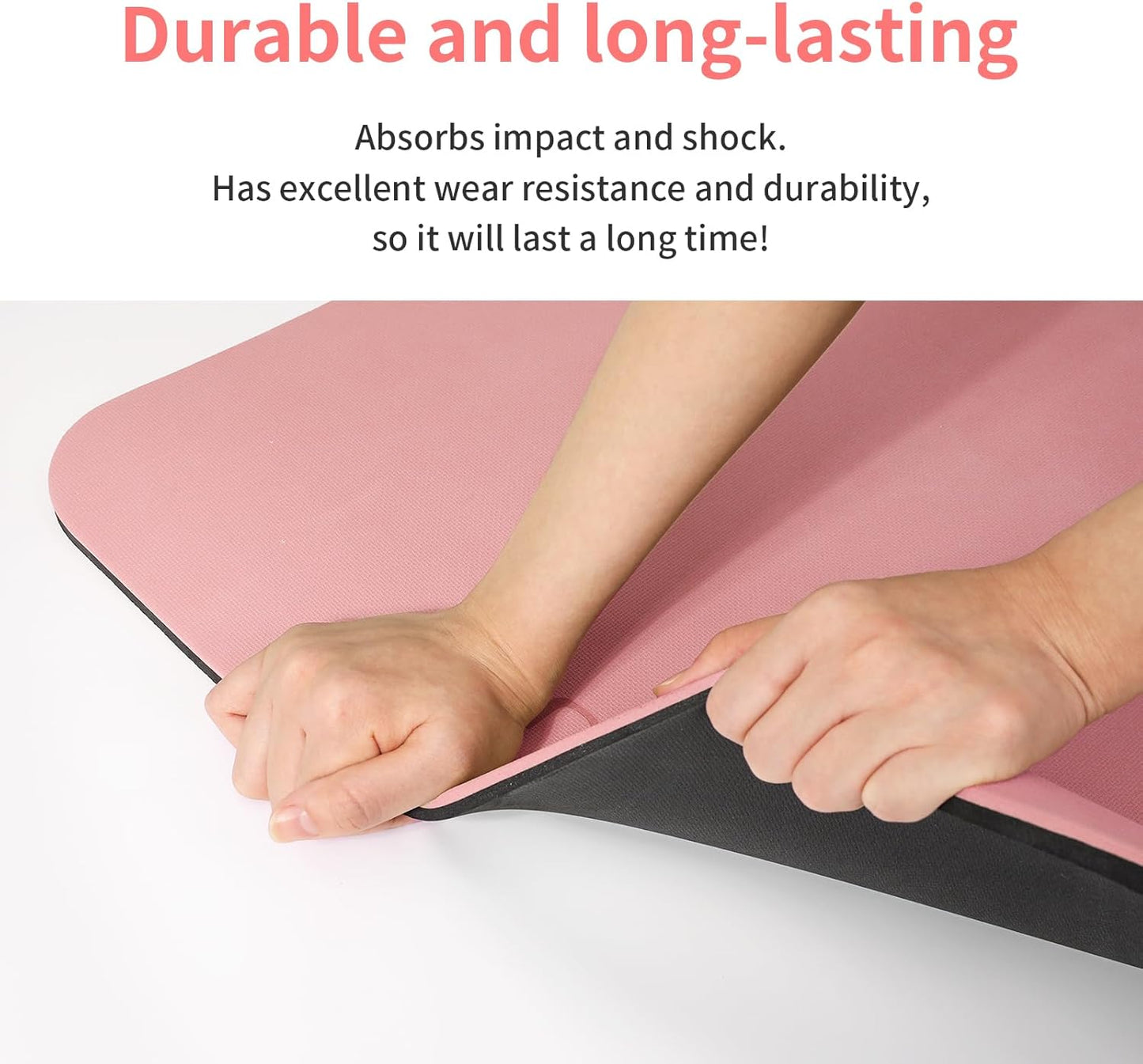 Yoga Mat Non Slip Anti-tear,extra thick-2/5 inch（10MM）High Resiliency Professional POE Yoga Mats for Women Men Kids,72"x24"inch,Workout, Yoga, Pilates and Floor Exercise, with Carrier Strap