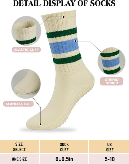 Grip Socks for Women Men Pilates Grip Socks Non Slip Yoga Sock with Grips for Barre Barefoot Hospital Grippy Sock