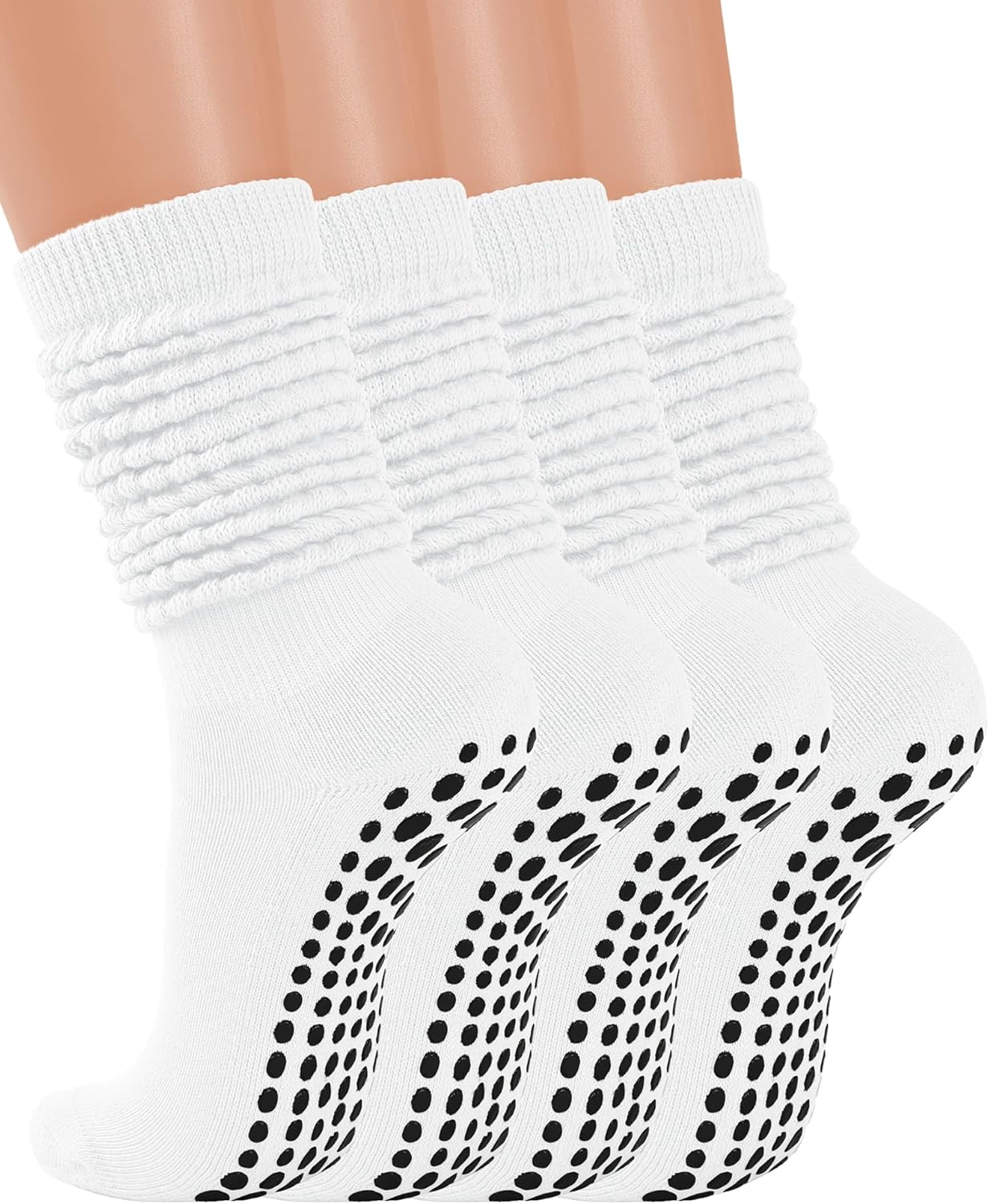 Grip Socks for Women Men Pilates Grip Socks Non Slip Yoga Sock with Grips for Barre Barefoot Hospital Grippy Sock