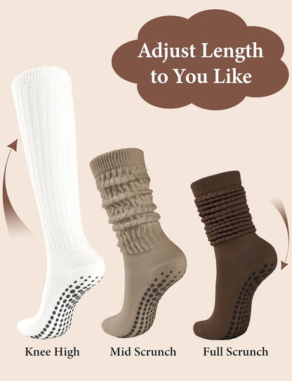Grip Socks for Women Men Pilates Grip Socks Non Slip Yoga Sock with Grips for Barre Barefoot Hospital Grippy Sock