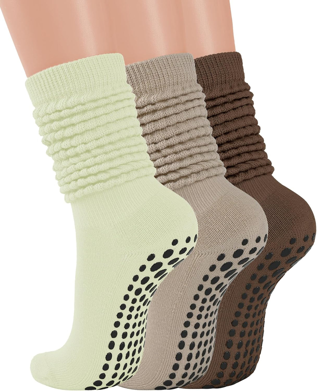 Grip Socks for Women Men Pilates Grip Socks Non Slip Yoga Sock with Grips for Barre Barefoot Hospital Grippy Sock