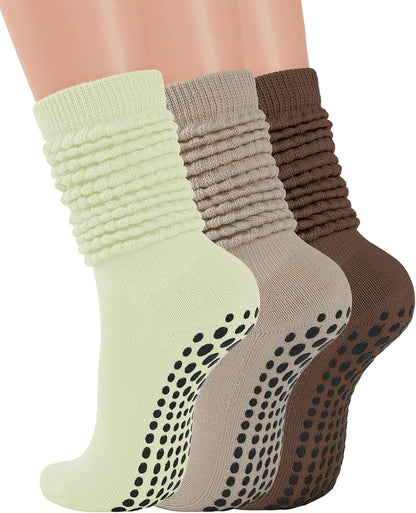 Grip Socks for Women Men Pilates Grip Socks Non Slip Yoga Sock with Grips for Barre Barefoot Hospital Grippy Sock