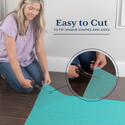 3x5 Ft Rug Pad Gripper for Hardwood Floors, Non Slip Rug Pads for Area Rugs, Thick Dark Grey Rug Grippers for Tile Floors, Under Carpet Anti Skid Mat, Keep Your Rugs Safe and in Place
