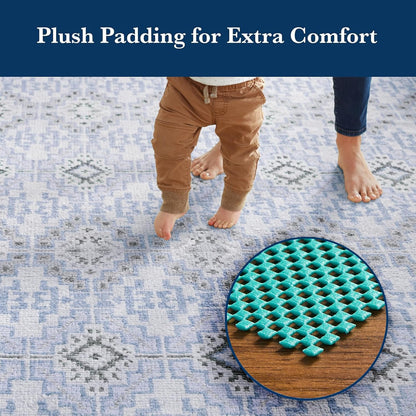 3x5 Ft Rug Pad Gripper for Hardwood Floors, Non Slip Rug Pads for Area Rugs, Thick Dark Grey Rug Grippers for Tile Floors, Under Carpet Anti Skid Mat, Keep Your Rugs Safe and in Place