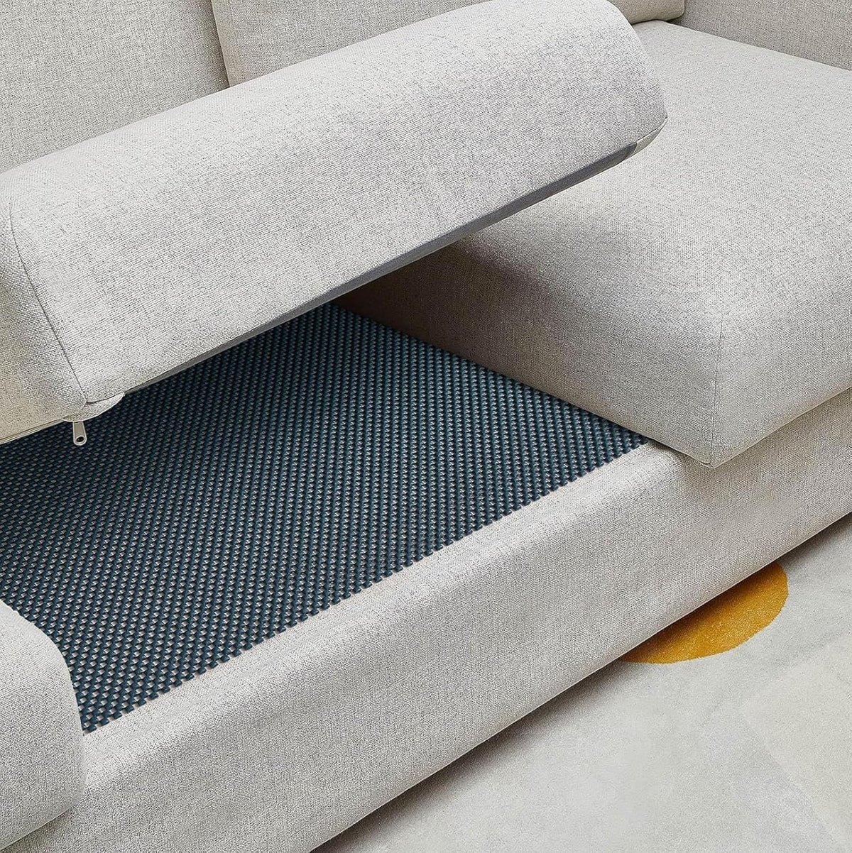 3x5 Ft Rug Pad Gripper for Hardwood Floors, Non Slip Rug Pads for Area Rugs, Thick Dark Grey Rug Grippers for Tile Floors, Under Carpet Anti Skid Mat, Keep Your Rugs Safe and in Place