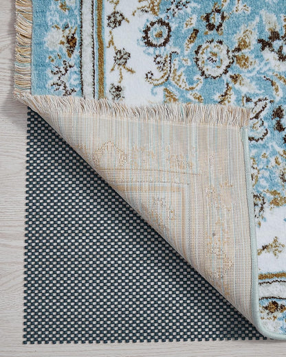3x5 Ft Rug Pad Gripper for Hardwood Floors, Non Slip Rug Pads for Area Rugs, Thick Dark Grey Rug Grippers for Tile Floors, Under Carpet Anti Skid Mat, Keep Your Rugs Safe and in Place