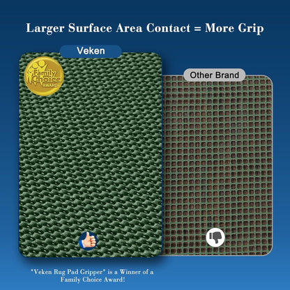 3x5 Ft Rug Pad Gripper for Hardwood Floors, Non Slip Rug Pads for Area Rugs, Thick Dark Grey Rug Grippers for Tile Floors, Under Carpet Anti Skid Mat, Keep Your Rugs Safe and in Place